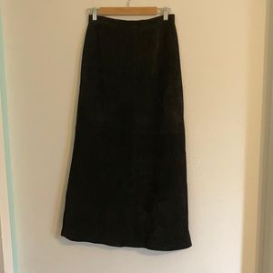 Vintage suede maxi skirt